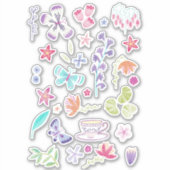 Sticker Joyeux printemps peint (Devant)