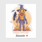 Sticker Joyeux Scarecrow Jack-o-Lantern (Feuille)
