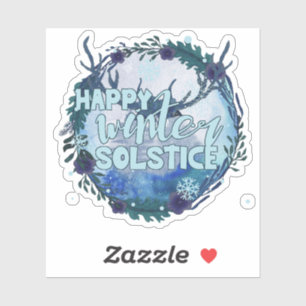 Sticker Joyeux solstice d'hiver - Célébrez la saison