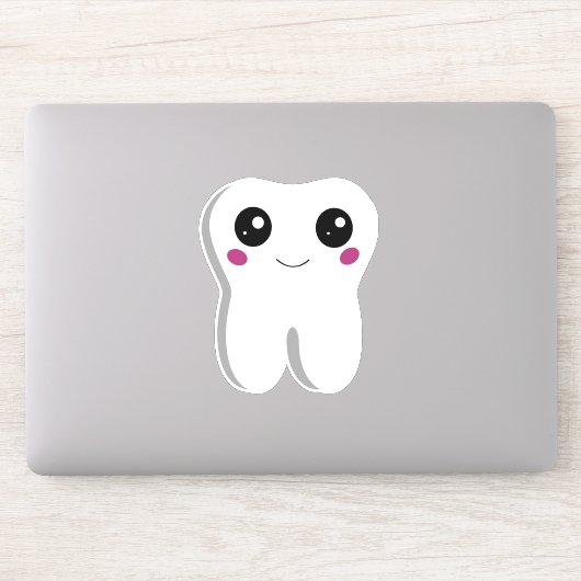 Sticker Joyeux sourire Dental Tooth Cute (Ordinateur)