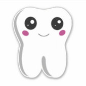 Sticker Joyeux sourire Dental Tooth Cute (Devant)
