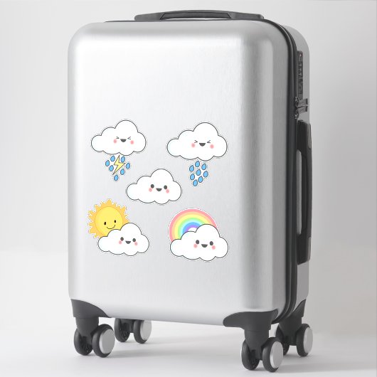Sticker Joyeux temps Nuage (Sur valise)