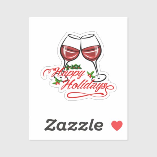 Sticker Joyeux Vin de Vacances (Feuille)