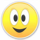 Sticker Joyeux visage souriant (Devant)