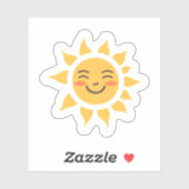 Sticker Joyeux Yellow Sun Cute (Feuille)