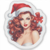 Sticker Joyful Holiday Beauty et Cheval (Devant)