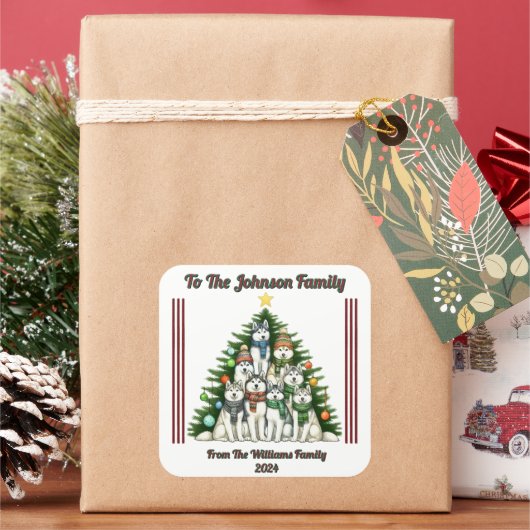 Sticker Joyful Holiday pour les cadeaux (vacances)