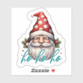 Sticker Joyful Santa in Festive Christmas Colors (Feuille)