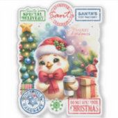 Sticker Joyful Santa Sack With Holiday Decor (Devant)