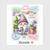 Sticker Joyful Xmas de Père Noël Elf  (Feuille)