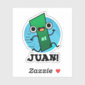 Sticker Juan Funny Mexicain Numéro Un Pun (Feuille)