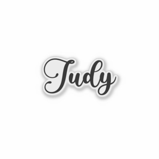 Sticker Judy Nom - Calligraphie manuscrite (Devant)
