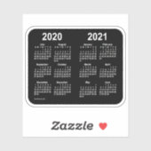 Sticker Juillet 2020 Tru Juin 2021 Calendrier par Janz Bla (Feuille)