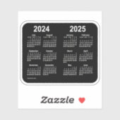 Sticker Juillet 2024 - Juillet 2025 Calendrier de l'année (Feuille)