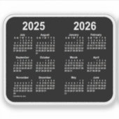 Sticker juillet 2025 - juin 2026 Calendrier de l'année sco (Devant)