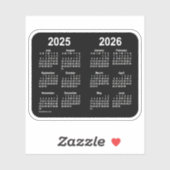 Sticker juillet 2025 - juin 2026 Calendrier de l'année sco (Feuille)