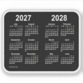 Sticker Juillet 2027 - Juin 2028 Calendrier de l'année sco (Devant)
