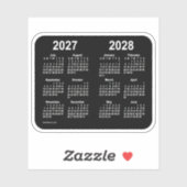 Sticker Juillet 2027 - Juin 2028 Calendrier de l'année sco (Feuille)