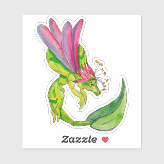 Sticker Juin dragon de sucettes de miel (Feuille)