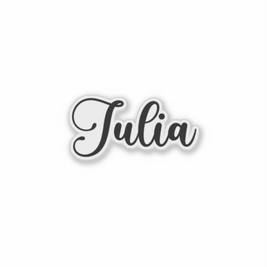 Sticker Julia Nom - Calligraphie manuscrite (Devant)
