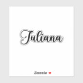 Sticker Juliana Nom - Calligraphie manuscrite (Feuille)