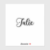 Sticker Julie Nom - Calligraphie manuscrite (Feuille)