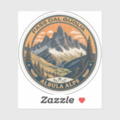 Sticker Julier Pass, les virages en épingles à cheveux des (Feuille)