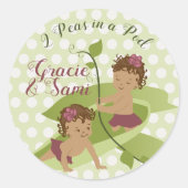Sticker Jumeaux Baby shower ou 1er Anniversaire (Devant)