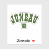 Sticker Juneau, Alaska (Feuille)