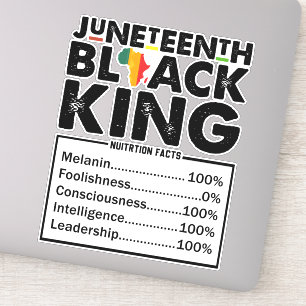 Sticker Junetten Black King Faits nutritionnels Melanin
