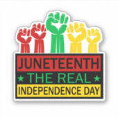 Sticker Junetten Word Art Pan Afrique Coloris Vinyl (Devant)