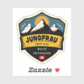 Sticker Jungfrau, Swiss Alps, Switzerland (Feuille)