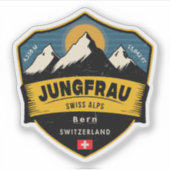 Sticker Jungfrau, Swiss Alps, Switzerland (Devant)