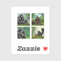 Jungle Gems : Une famille Animée de gorilles