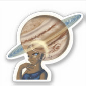 Sticker Jupiter, femme afro-américaine (Devant)