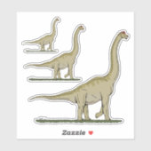 Sticker Jurassique Dinosaure Brachiosaurus (Feuille)