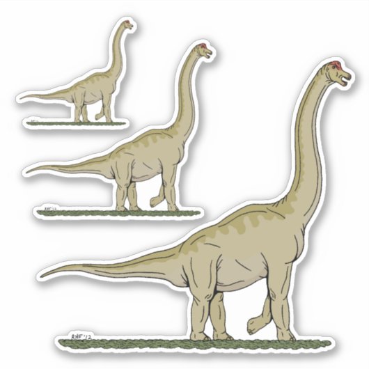 Sticker Jurassique Dinosaure Brachiosaurus (Devant)