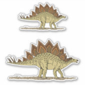 Sticker Jurassique Dinosaure Stegosaurus (Devant)