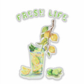 Sticker Jus de citron frais Cool Boire Lemonade Summer Par (Devant)