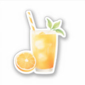 Sticker Jus d'orange aquarelle (Devant)