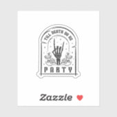 Sticker Jusqu'à la mort Do us cadeaux de fête Retro Bachel (Feuille)