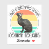 Sticker Just A Girl Who Loves Cornish Rex Cats (Feuille)