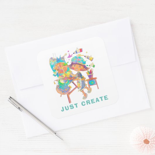 Sticker "JUST CREATE" (Enveloppe)