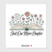 Sticker Just One More Chapter – Floral Book Lover (Feuille)