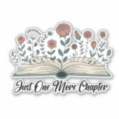 Sticker Just One More Chapter – Floral Book Lover (Devant)