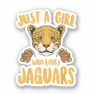 Sticker Juste a Girl Who Loves Jaguars Funny Jaguar Women