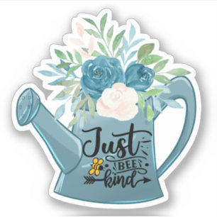 Sticker Juste Abee Genre Turquoise arrosage floral peut or