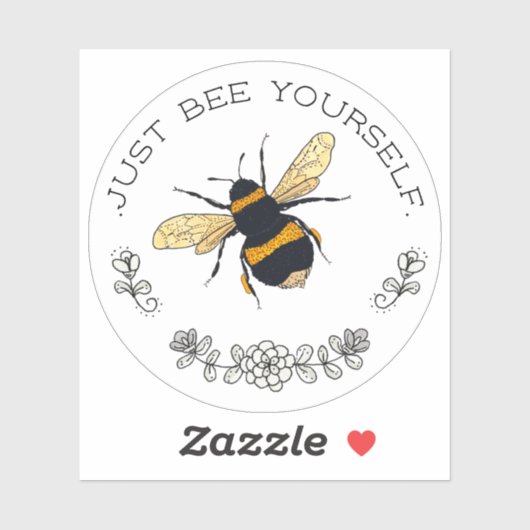 Sticker Juste Abez-Vous Bumblebee Cercle (Feuille)