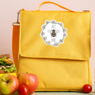 Sticker Juste Abez-Vous Contour Floral Coupe Personnalisée