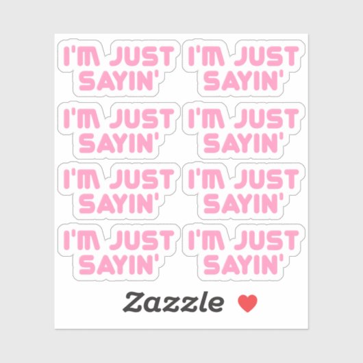 Sticker Juste dire (Feuille)